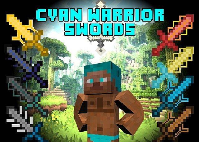 Мод Cyan Warrior Swords для minecraft 1.6.2